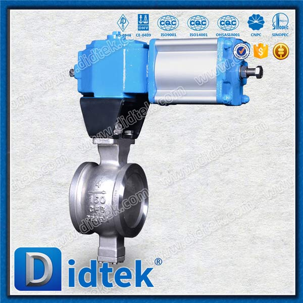 V Port Segment Hard Seal V-Ball Valve Wuth Crankshaft Connecting Rod Pneumatic Actuator