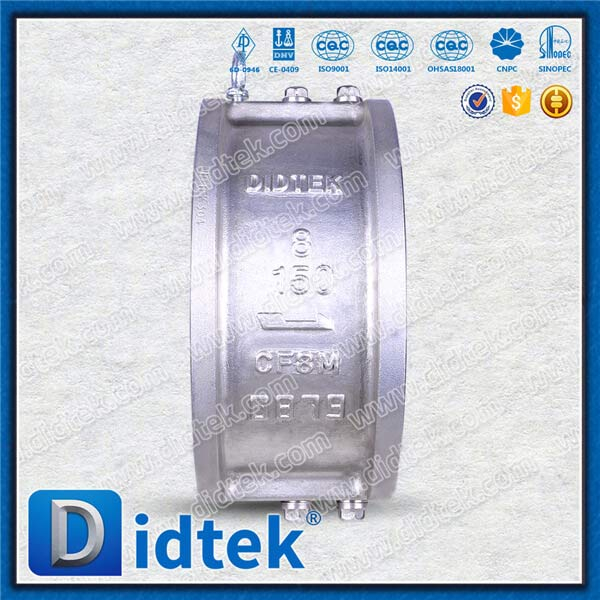 A351 CF8M 8'' 150LB Dual Plate Wafer Check Valve