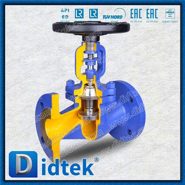 DIN Bellow Globe Valve-DN50 1.0619 Hand wheel Flange