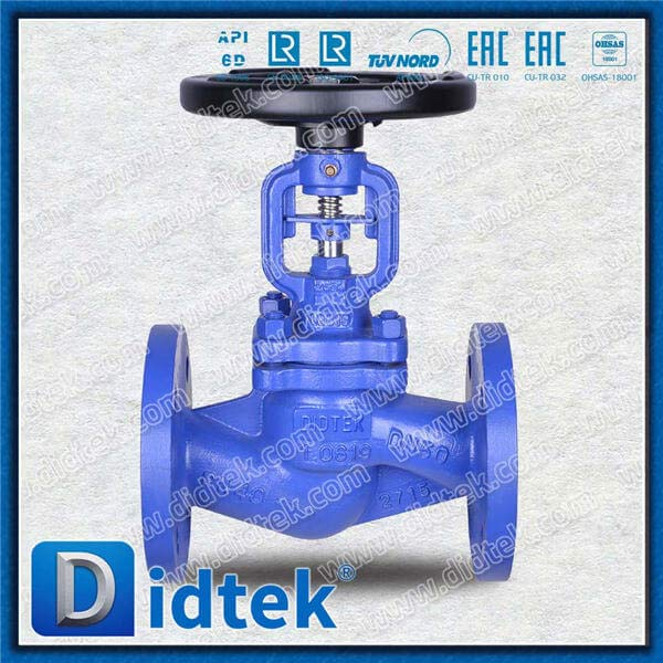 DIN Bellow Globe Valve-DN50 1.0619 Hand wheel Flange