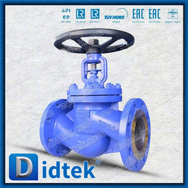 DIN Bellow Globe Valve DN125 PN40 1.0619