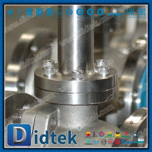 4 Inch Long Stem CF3M Cast Steel Manual Trunnion Ball Valve
