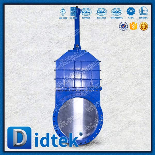 DN1200 Wafer Bare stem ISO 5210 Knife Gate Valve