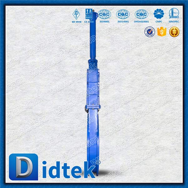 DN1200 Wafer Bare stem ISO 5210 Knife Gate Valve