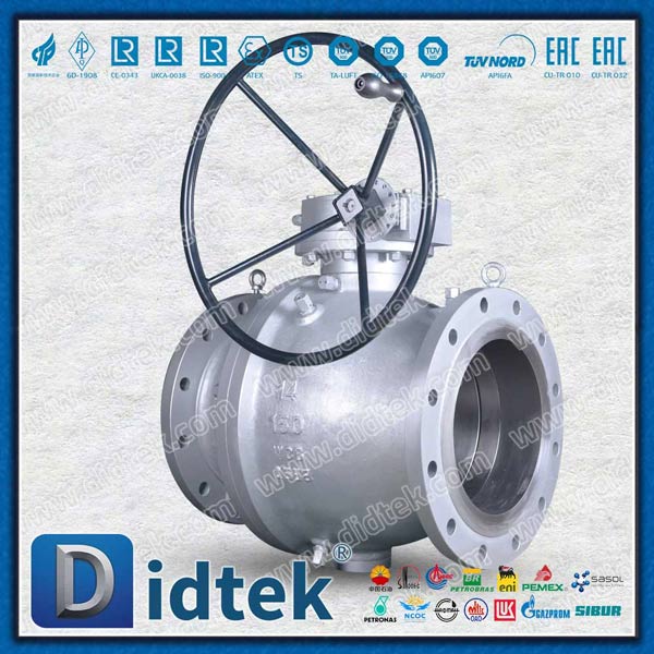 14 Inch API Carbon Steel Metal To Metal Trunnion Ball Valve 
