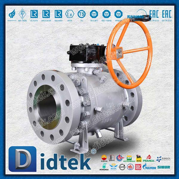 6 Inch Forged API Gear Operator Trunnion Ball Valve Supplier