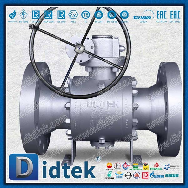 Forged Steel Reduce Bore 3PCS Body Trunnion Ball Valve