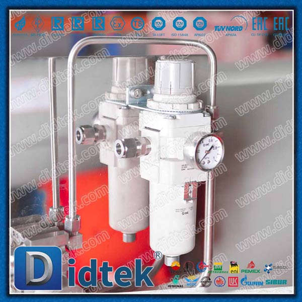 Pneumatic 12 Inch API6D Flanged Low Torque Trunnion Ball Valve