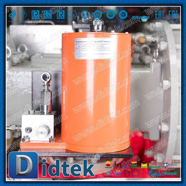 Pneumatic 12 Inch API6D Flanged Low Torque Trunnion Ball Valve