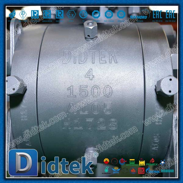 4 In A105 RTJ Gear Operated Trunnion Mounted Ball Valve