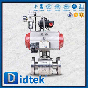 Sea Water 300℃ F51 Metal Seat Pneumatic Ball Valve