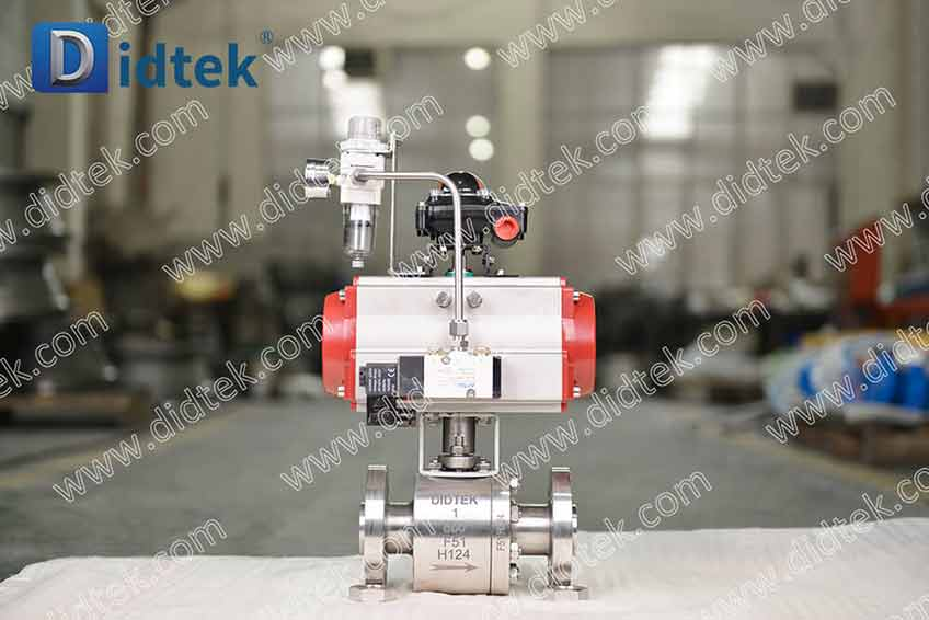 Didtek Pneumatic F51 material Duplex Steel Metal Seat Ball Valve