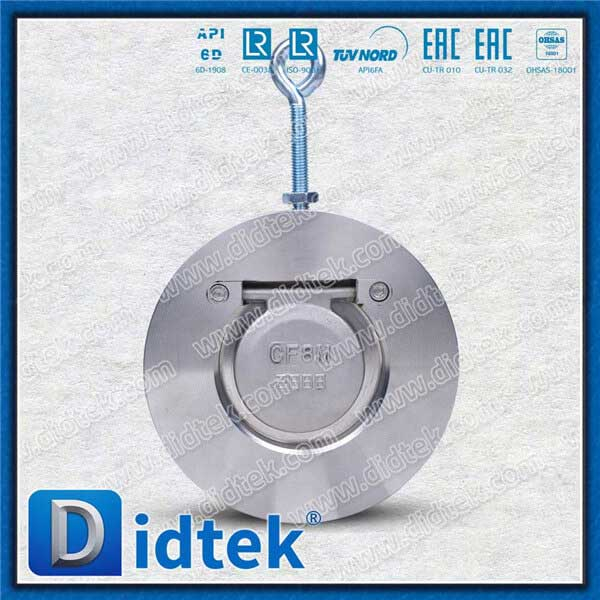 F316 3inch 150LB Single Plate Wafer Check Valve With Hanging Ring