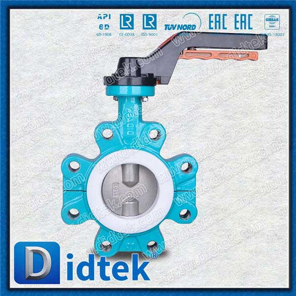 Teflon Anti Corrosion Lug Type 2 Pcs Shaft Concentric Butterfly Valve