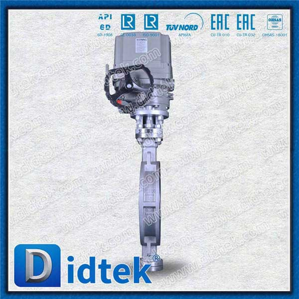 Nitrogenization Treatment Stem Butterfly Valve With Intelligent Electric Actuator